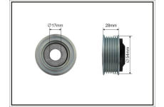 Vratná/vodiaca kladka rebrovaného klinového remeňa CAFFARO 500662