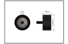 Vratná/vodicí kladka, klínový žebrový řemen CAFFARO 500665