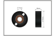 Napínacia kladka rebrovaného klinového remeňa CAFFARO 500707 SC