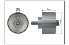 Vratná/vodicí kladka, klínový žebrový řemen CAFFARO 500709