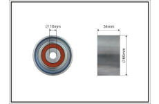 Vratná/vodicí kladka, klínový žebrový řemen CAFFARO 500724