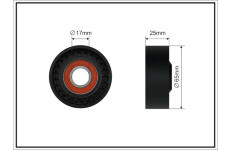 Napínací kladka, žebrovaný klínový řemen CAFFARO 500737