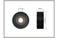 Napínací kladka, žebrovaný klínový řemen CAFFARO 500739