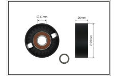 Napínacia kladka rebrovaného klinového remeňa CAFFARO 500741 SC