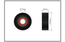 Napínacia kladka rebrovaného klinového remeňa CAFFARO 500746