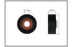 Napínacia kladka rebrovaného klinového remeňa CAFFARO 500751