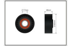 Napínací kladka, žebrovaný klínový řemen CAFFARO 500761