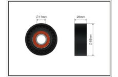 Napínací kladka, žebrovaný klínový řemen CAFFARO 500767