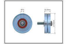 Vratná/vodiaca kladka rebrovaného klinového remeňa CAFFARO 67-90
