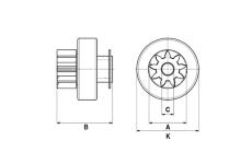Volnobezny prevod, starter HC-Cargo F 032 335 711