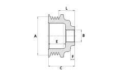 Řemenice, generátor HC-Cargo F 032 133 623