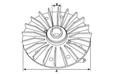 Kolo ventilátoru, generátor HC-Cargo F 032 136 008