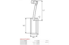 Uhlíkový kartáč, generátor AS-PL AB5015(MITSUBISHI)