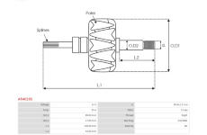 Rotor alternátoru AS-PL AR4019S
