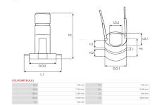 Klzný krúżok, alternátor AS-PL ASL9008P(BULK)