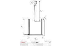 Uhlíkový zberač alternátora AS-PL HX161(IKA)