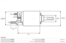 Elektromagnetický spínač, startér AS-PL SS0206S