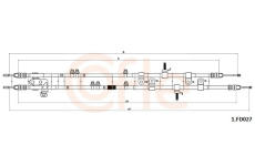 Tažné lanko, parkovací brzda COFLE 92.1.FD027