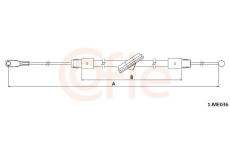 Tažné lanko, parkovací brzda COFLE 92.1.ME036