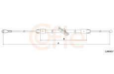 Tažné lanko, parkovací brzda COFLE 92.1.ME037