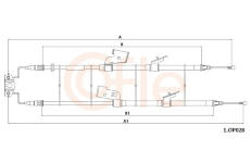 Tažné lanko, parkovací brzda COFLE 92.1.OP028