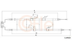 Tažné lanko, parkovací brzda COFLE 92.1.OP029