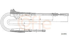 żażné lanko parkovacej brzdy COFLE 10.4093