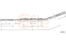 Tažné lanko, parkovací brzda COFLE 10.411