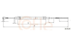 żażné lanko parkovacej brzdy COFLE 10.4135