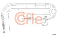 Tažné lanko, parkovací brzda COFLE 10.4306