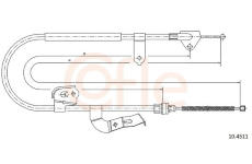 żażné lanko parkovacej brzdy COFLE 10.4511