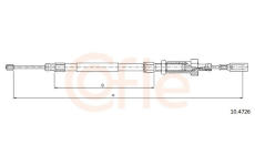 żażné lanko parkovacej brzdy COFLE 10.4726