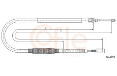 Tažné lanko, parkovací brzda COFLE 10.4728