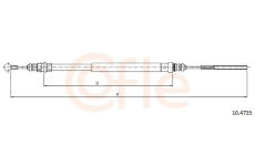 Tažné lanko, parkovací brzda COFLE 10.4735