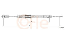 Tažné lanko, parkovací brzda COFLE 10.4745