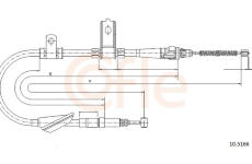 Tažné lanko, parkovací brzda COFLE 10.5166