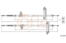 żażné lanko parkovacej brzdy COFLE 10.5359