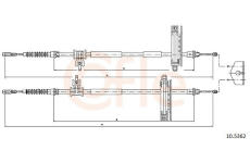 żażné lanko parkovacej brzdy COFLE 10.5362