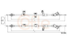 żażné lanko parkovacej brzdy COFLE 10.5381