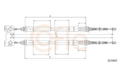 Tažné lanko, parkovací brzda COFLE 10.5414