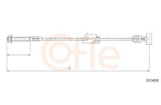 Tažné lanko, parkovací brzda COFLE 10.5418