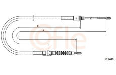 żażné lanko parkovacej brzdy COFLE 10.6045