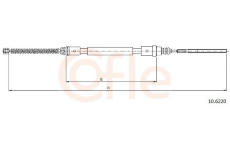 Tažné lanko, parkovací brzda COFLE 10.6220