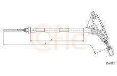 Tažné lanko, parkovací brzda COFLE 10.6222