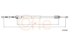 żażné lanko parkovacej brzdy COFLE 10.6544