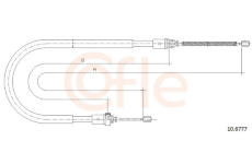 Tažné lanko, parkovací brzda COFLE 10.6777