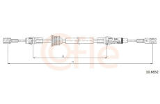 żażné lanko parkovacej brzdy COFLE 10.6852