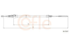 Tažné lanko, parkovací brzda COFLE 10.7137