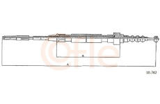 żażné lanko parkovacej brzdy COFLE 10.742