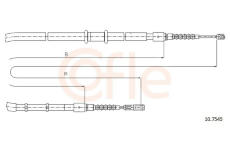 żażné lanko parkovacej brzdy COFLE 10.7545